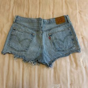 Levi’s 501 blue denim shorts